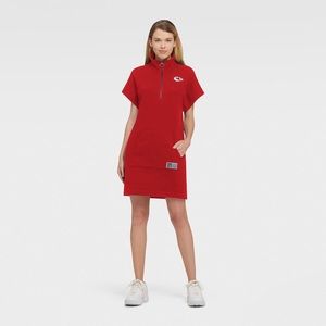 NWT | Kansas City Chiefs DKNY Sport Red Naomi Quarter-Zip Sneaker Dress | Size S
